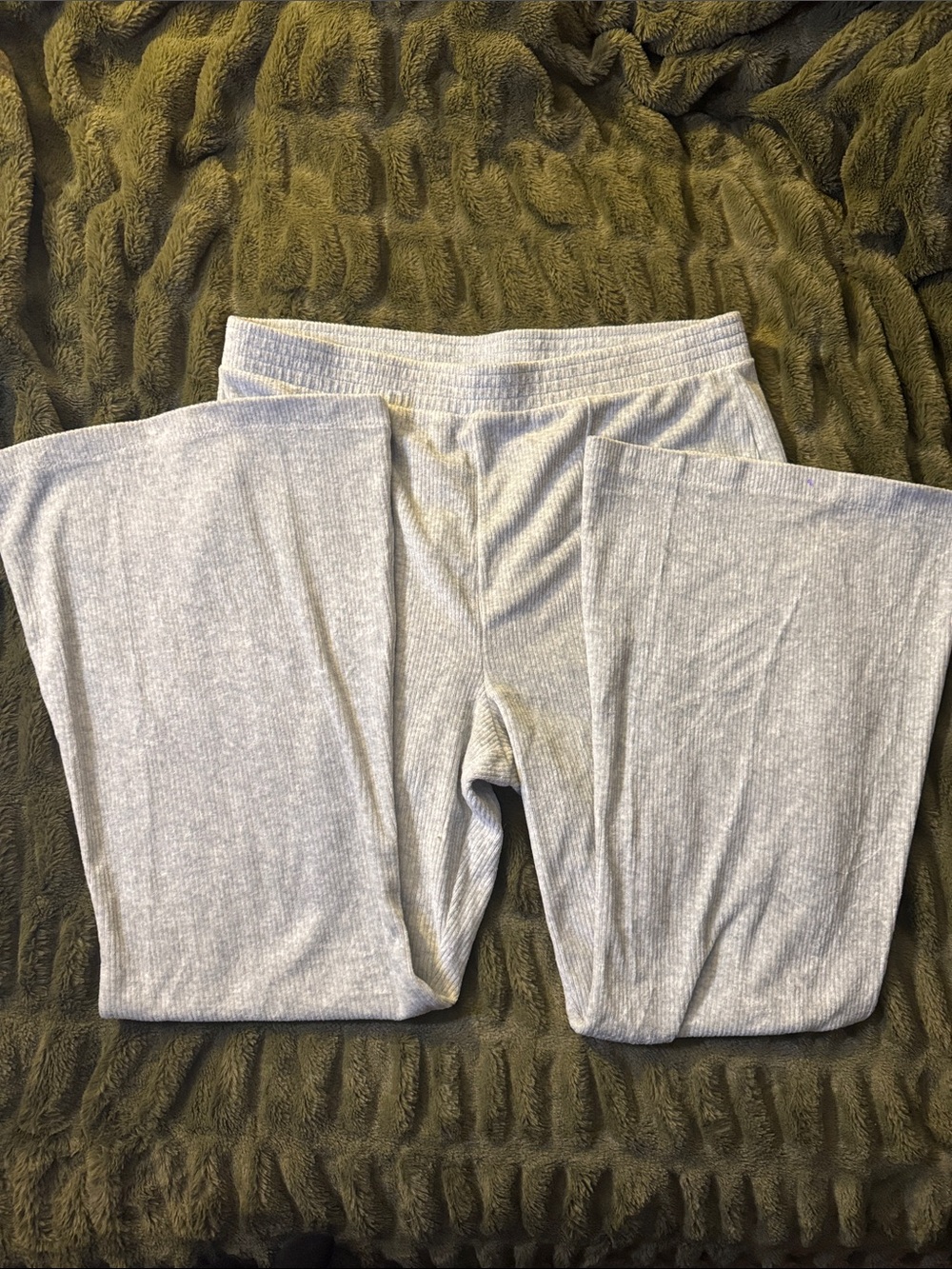 Aerie Light Gray Ribbed Lounge Pants